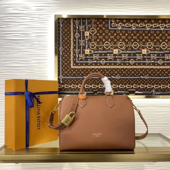 Louis Vuitton Speedy Soft 30 Brown Caramel leather 30 travel 1 1 Replica