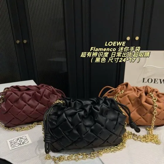 Loewe Flamenco Black 24 17cm crossbody 1 1 Replica