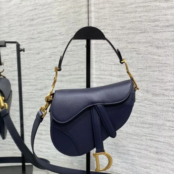 Dior Saddle Navy blue leather shoulder 1 1 Replica