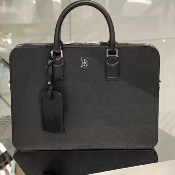 Burberry Black grained leather work Top Quality Replica