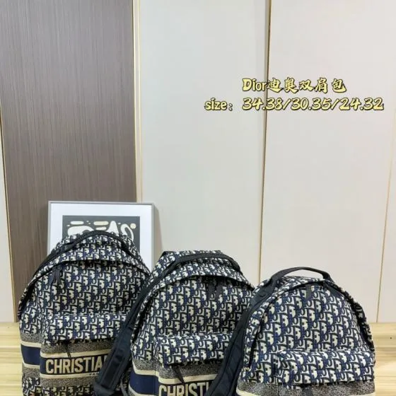 Dior Oblique backpack Blue Oblique everyday Premium Replica