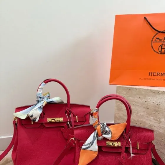 Hermes Birkin Red 30cm shoulder — Premium Replica