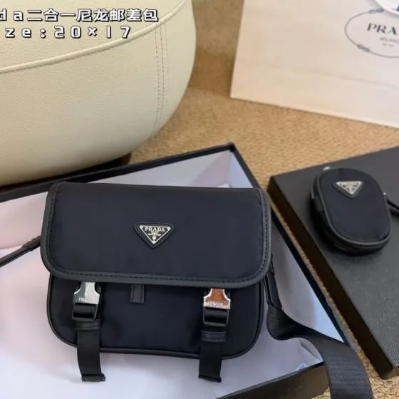 Prada Nylon black 20x17cm crossbody Premium Replica