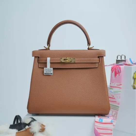 Hermes Kelly Brown Togo handbag AAA Quality Replica