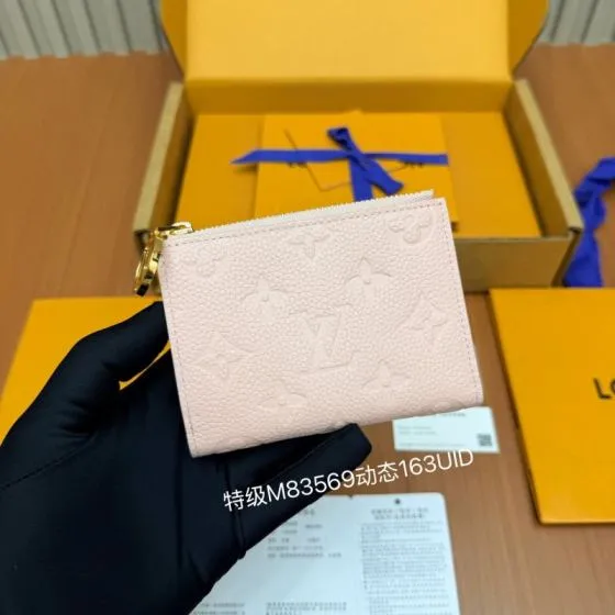 Louis Vuitton Portafoglio Lisa Light Pink Monogram Empreinte wallet AAA Quality Replica
