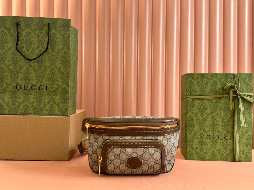 Gucci GG Supreme Beige Ebony with Brown crossbody everyday