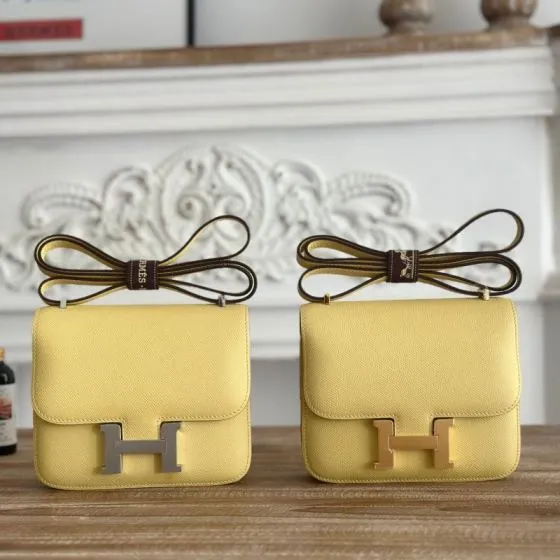 Hermes Constance Yellow crossbody — Top Quality Replica