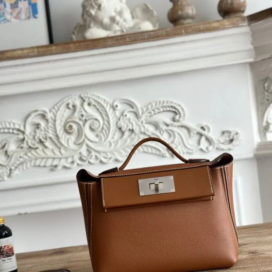 Hermes 2424 Gold Brown mini shoulder AAA Quality Replica