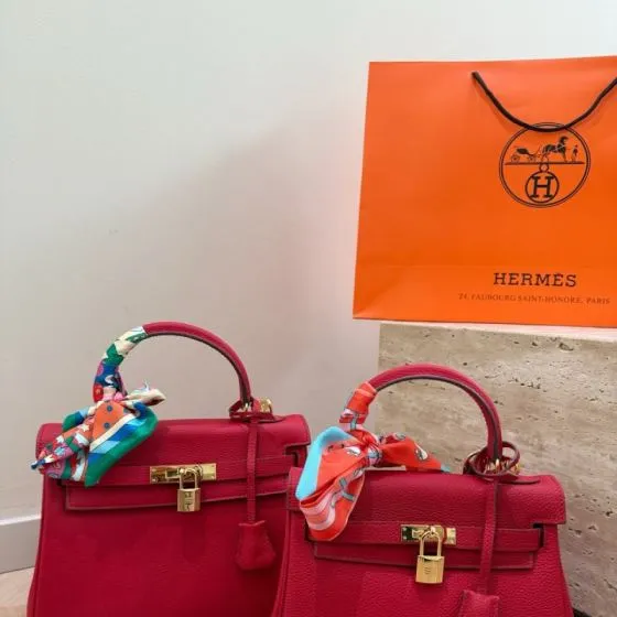 Hermes Kelly Red 25cm crossbody 1 1 Replica