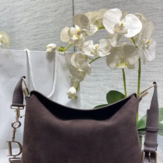 Dior Dark Brown Suede shoulder AAA Quality Replica