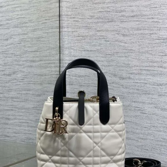 Dior White and Black tote Top Quality Replica