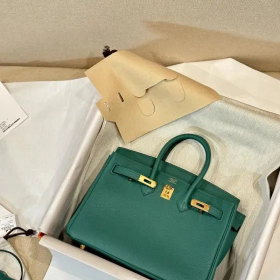 Hermes Birkin 25 Green Togo 25 handbag — Premium Replica