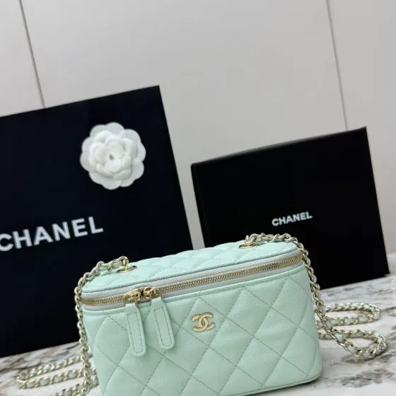 Chanel Mint green mini crossbody Top Quality Replica