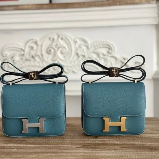 Hermes Constance Blue Teal crossbody — AAA Quality Replica