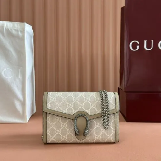 Gucci Dionysus Beige GG Supreme canvas 20x13 5x4cm shoulder 1 1 Replica