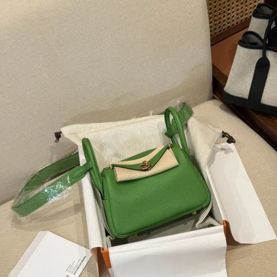 Hermes Lindy Green shoulder Premium Replica