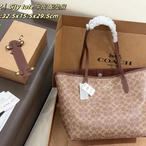 Coach City Black 38x28x15cm shoulder bag AAA Quality Replica