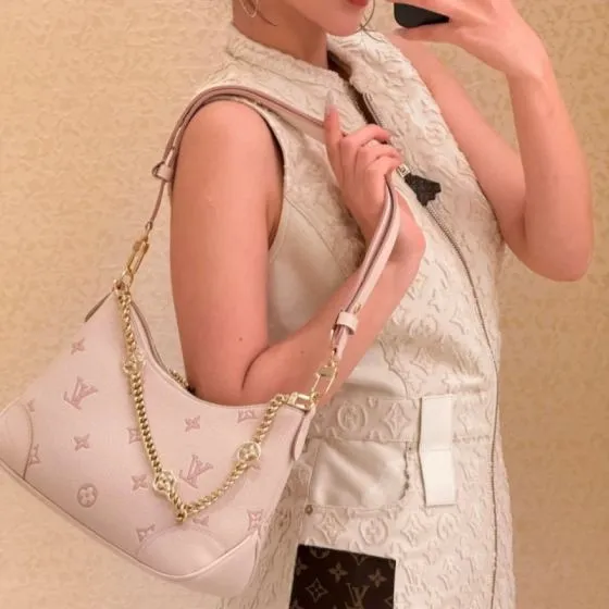 Louis Vuitton Light Pink Monogram Empreinte shoulder Premium Replica