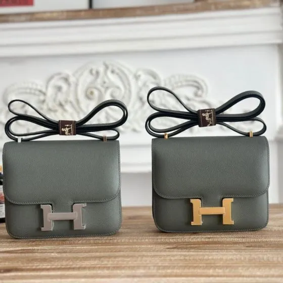 Hermes Constance Grey crossbody — 1:1 Replica