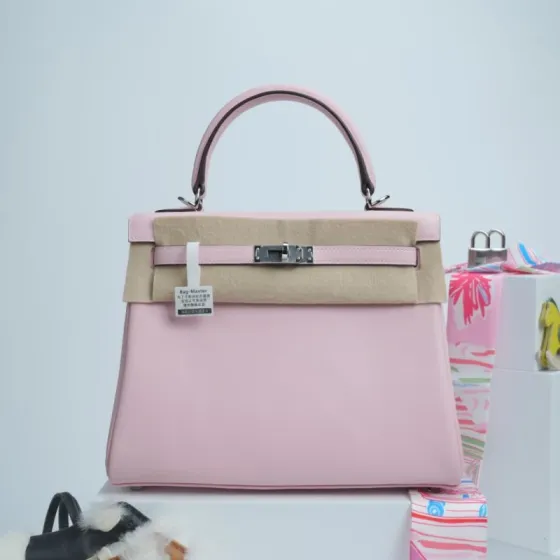 Hermes Kelly Pink handbag 1 1 Replica