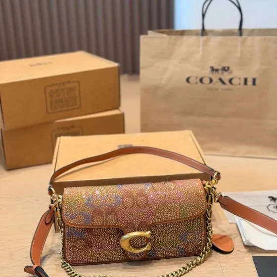 Coach Monogram shoulder bag Top Quality Replica