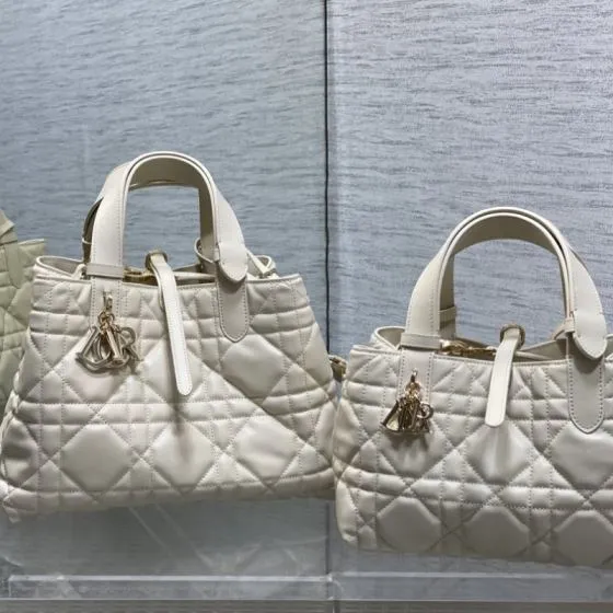Dior Lady White Small Medium top handle AAA Quality Replica