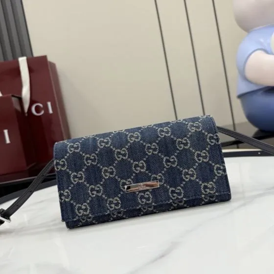 Gucci GG shoulder bag Blue GG denim crossbody 1 1 Replica