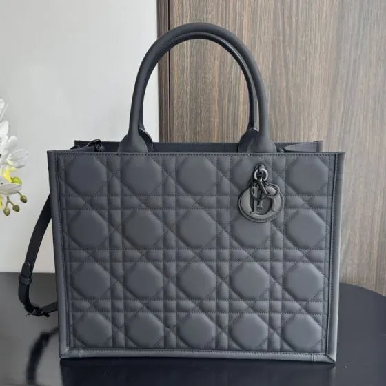 Dior Lady D-Lite Black tote AAA Quality Replica