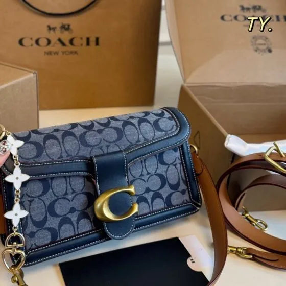 Coach Tabby Navy Signature Chambray 26cm crossbody 1 1 Replica