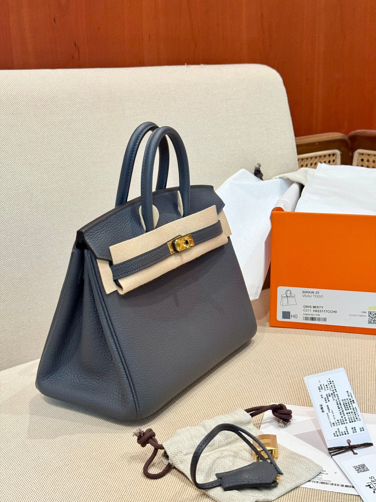 Hermes Birkin 25 Gris Misty 25cm tote everyday