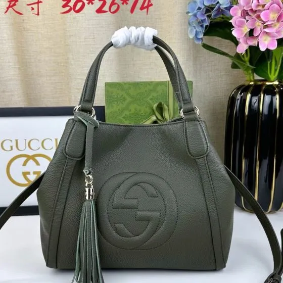 Gucci Soho 336751 Olive Green 30x26x14cm shoulder AAA Quality Replica