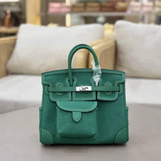 Hermes Cargo 25 Green 25cm tote — 1:1 Replica