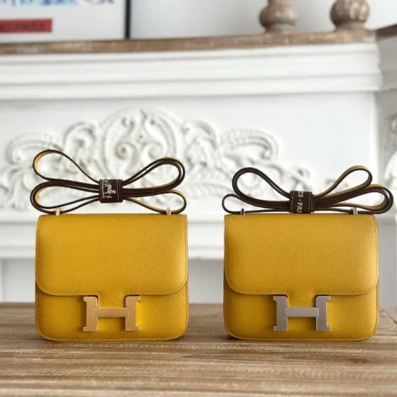 Hermes Constance Mustard Yellow crossbody — AAA Quality Replica