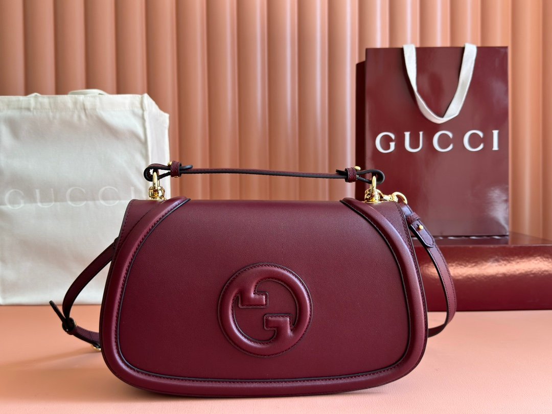Gucci Blondie Burgundy leather shoulder everyday