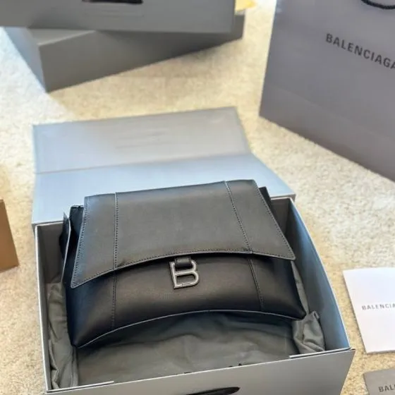 Balenciaga Hourglass Black 23x14x10cm shoulder bag AAA Quality Replica
