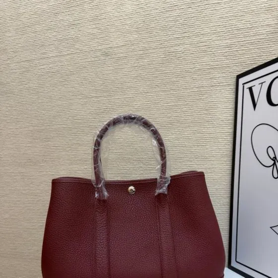 Hermes Garden Party 30 Burgundy 30cm tote — Top Quality Replica