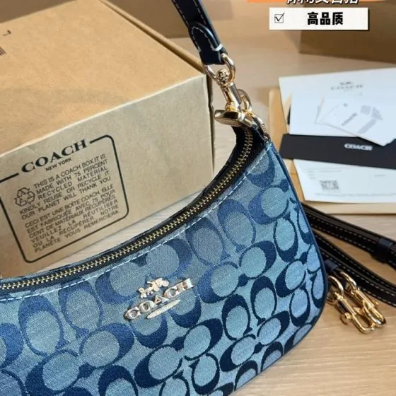Coach Blue shoulder bag AAA Quality Replica