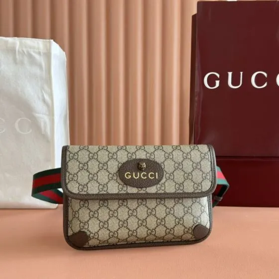 Gucci GG Supreme Beige Ebony crossbody Premium Replica