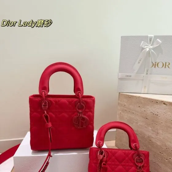 Dior Lady Red mini crossbody 1 1 Replica