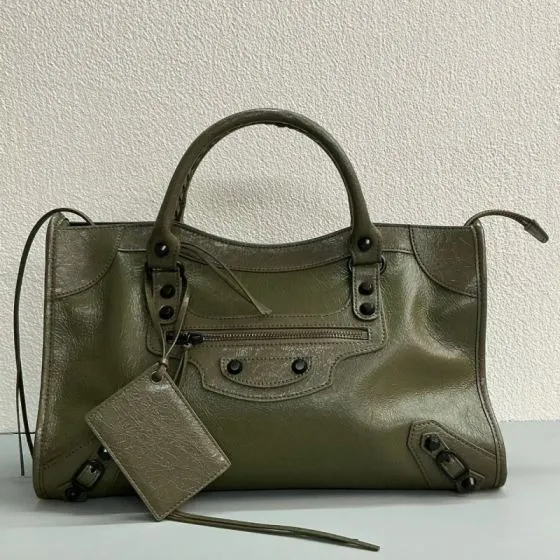 Balenciaga City Green 38x28x15cm shoulder bag 1 1 Replica