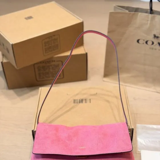 Coach Pink shoulder bag Premium Replica