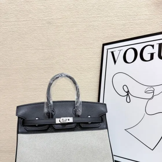 Hermes Birkin Black and Beige 30cm tote — Premium Replica