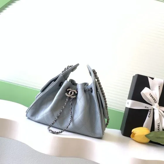 Chanel Light blue shoulder Premium Replica