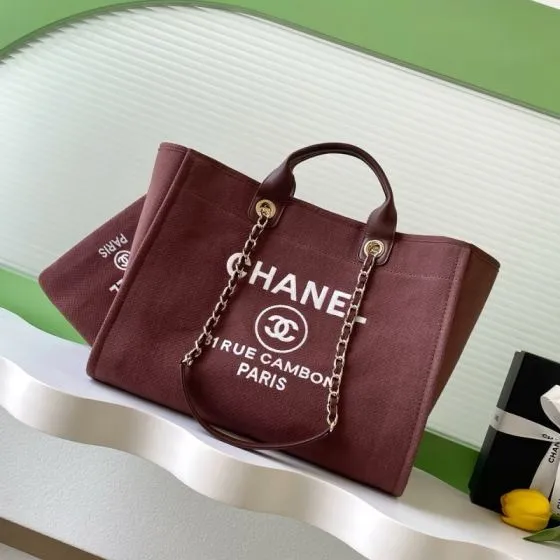 Chanel Burgundy tote AAA Quality Replica