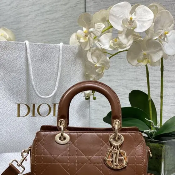 Dior Lady Brown shoulder Premium Replica