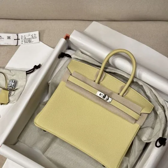 Hermes Birkin 25 Yellow Togo 25 handbag — Premium Replica