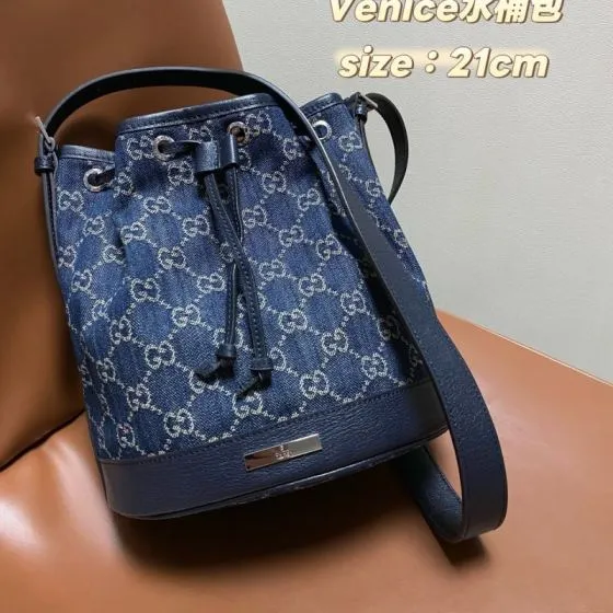 Gucci Venice Blue denim GG 21cm crossbody 1 1 Replica