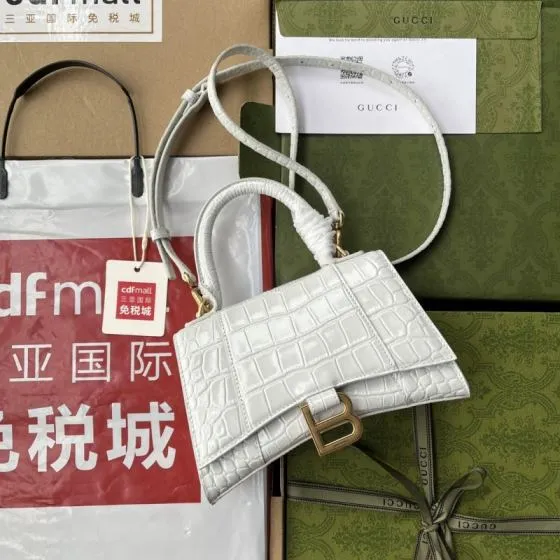 Balenciaga Hourglass White 23x14x10cm shoulder bag 1 1 Replica