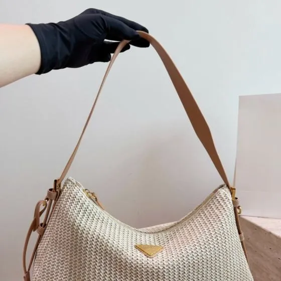 Prada Beige 40x30x16cm shoulder bag AAA Quality Replica