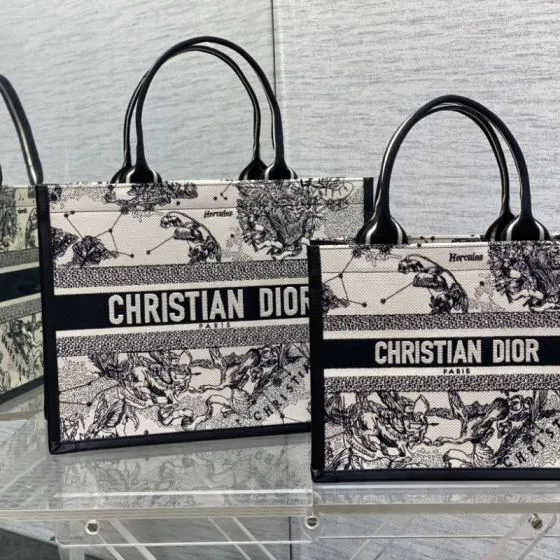 Dior Book Tote Black and White Toile de Jouy 36cm — Top Quality Replica